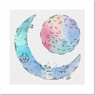 Crescent Moon Posters and Art